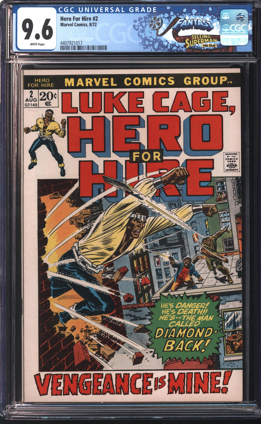 Marvel Hero for Hire 2 8/72 FANTAST CGC 9.6 White Pages