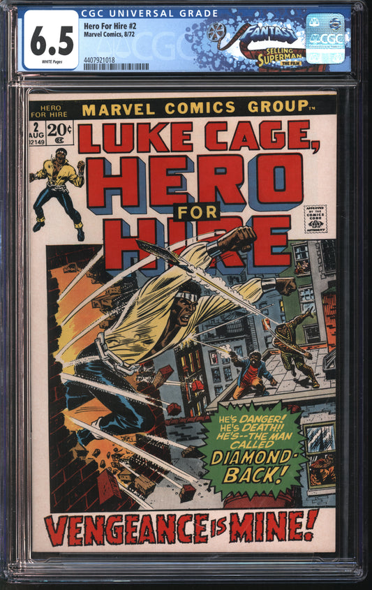 Marvel Hero for Hire 2 8/72 FANTAST CGC 6.5 White Pages