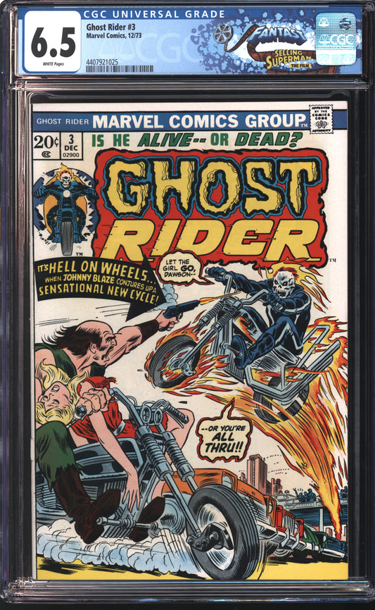 Marvel Ghost Rider #2 10/73 FANTAST CGC 6.5 White Pages