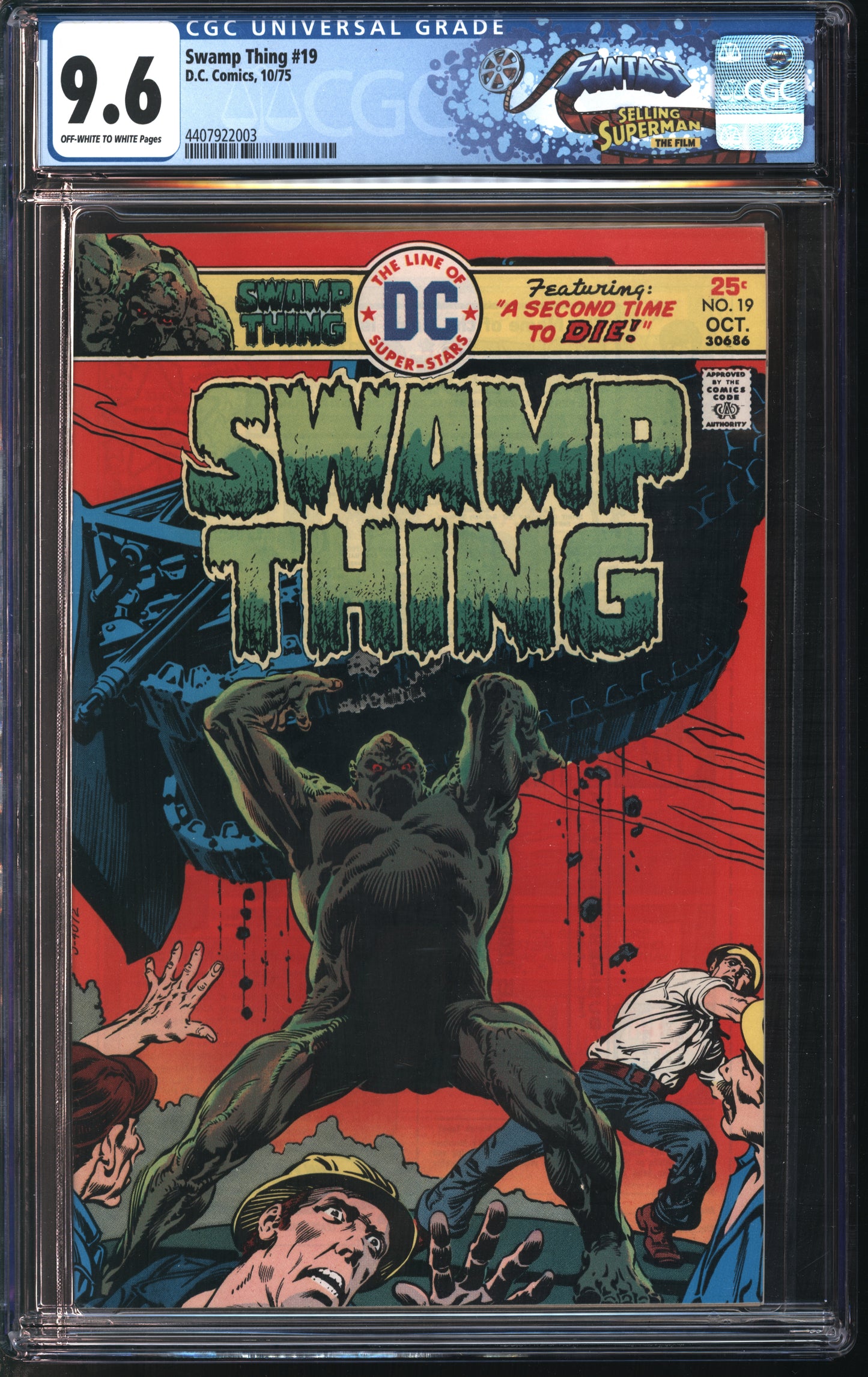 D.C. Comics Swamp Thing 19 10/75 FANTAST CGC 9.6 Off-White to White Pages