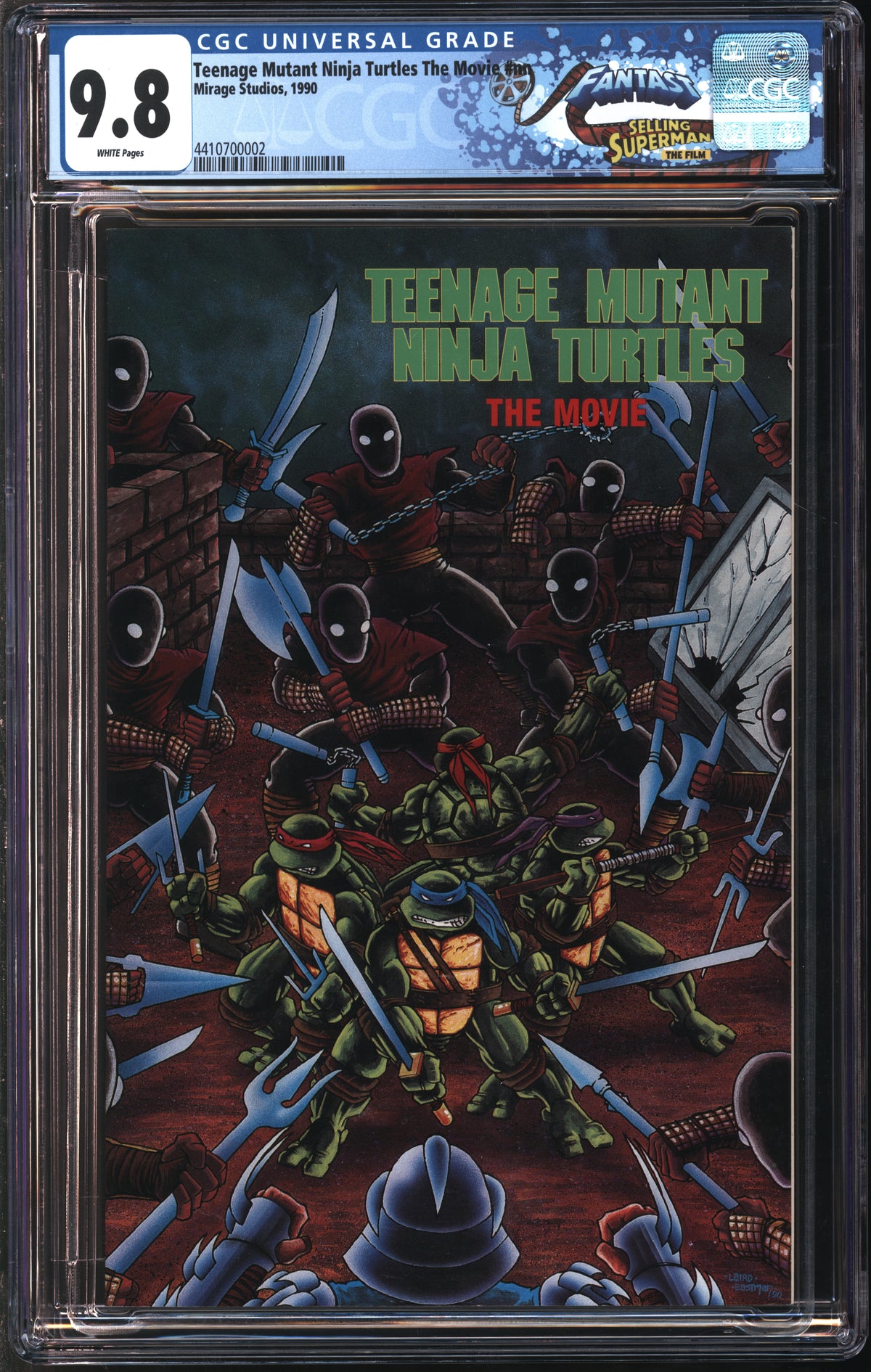 Mirage Studios Teenage Mutant Ninja Turtles The Movie #nn 1990 FANTAST CGC 9.8 White Pages
