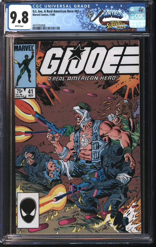 Marvel G.I. Joe 41 11/85 FANTAST CGC 9.8 White Pages