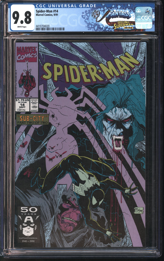 Marvel Spider-Man 14 9/91 FANTAST CGC 9.8 White Pages