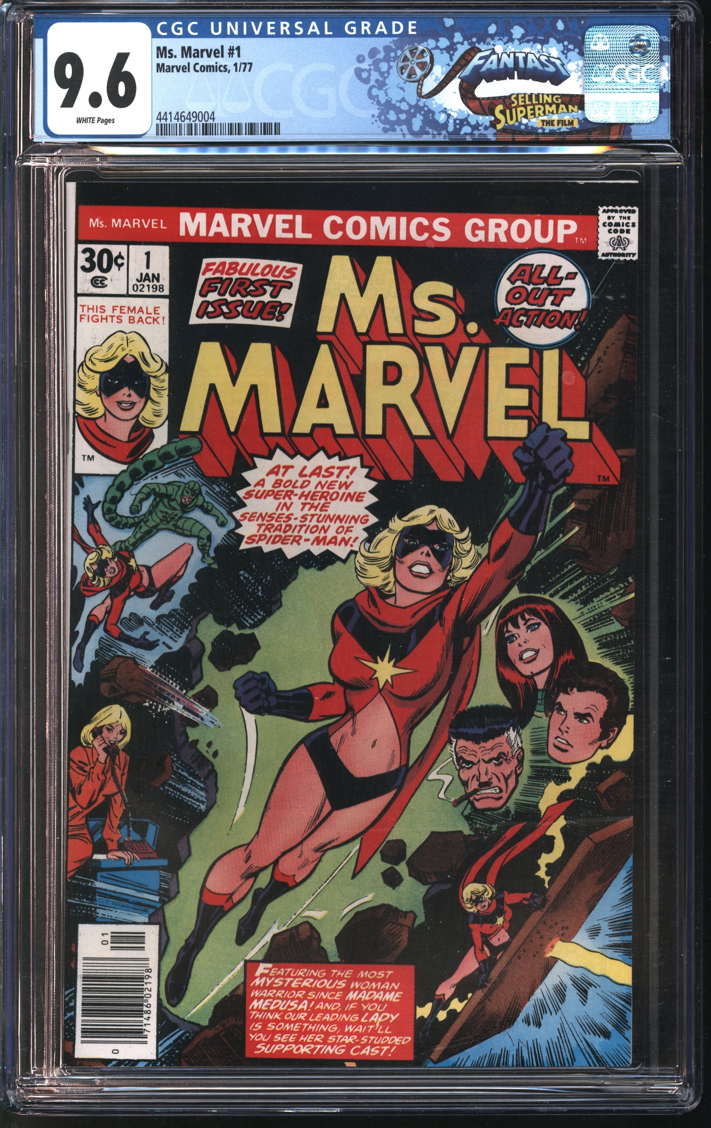 Marvel Ms. Marvel 1 1/77 FANTAST CGC 9.6 White Pages