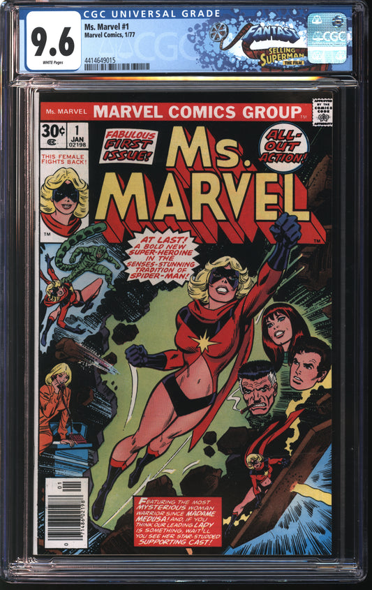 Marvel Ms. Marvel 1 1/77 FANTAST CGC 9.6 White Pages