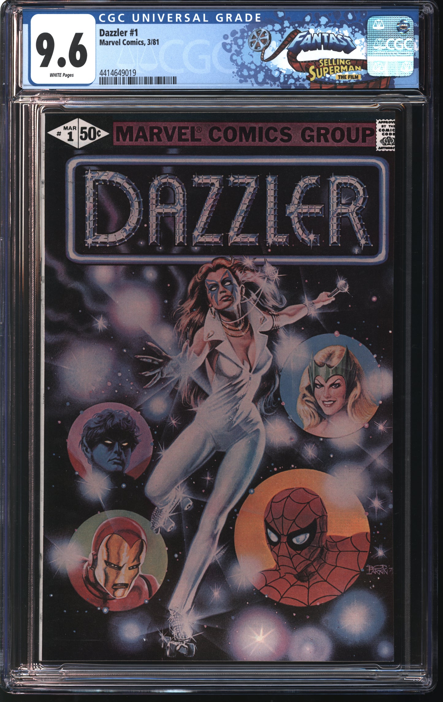 Marvel Dazzler 1 2/81 FANTAST CGC 9.6 White Pages