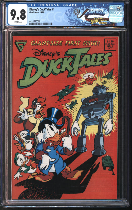 Disney's DuckTales 1 10/88 FANTAST CGC 9.8 White Pages