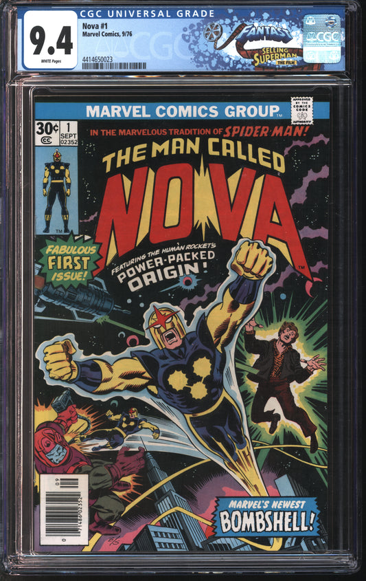 Marvel Comics Nova #1 9/76 FANTAST CGC 9.4 White Pages