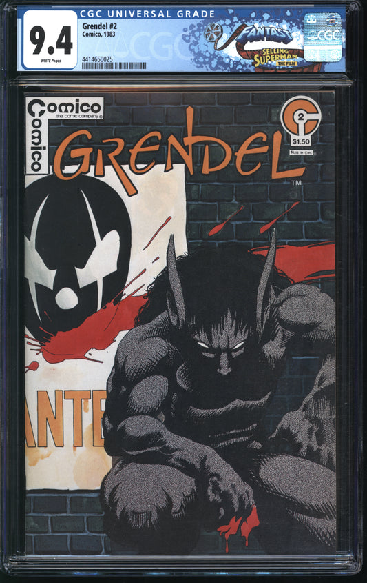 Comico Grendel #2 1983 FANTAST CGC 9.4 White Pages