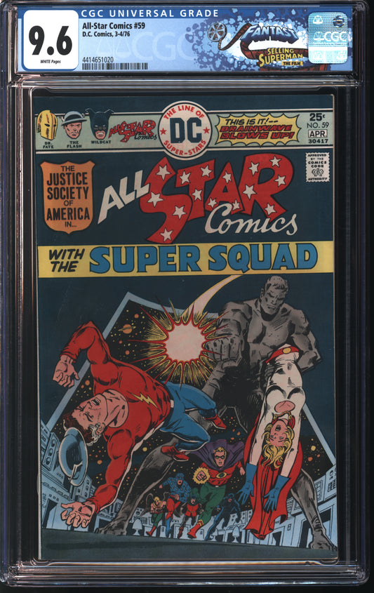 D.C Comics All-Star Comics 59 4/76 FANTAST CGC 9.6 White Pages