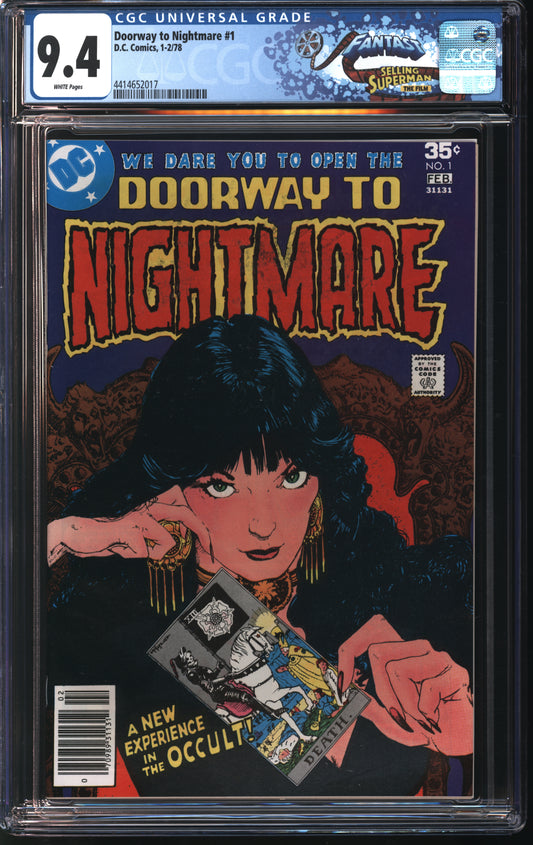 D.C. Comics Doorway to Nightmare #1 2/78 FANTAST CGC 9.4 White Pages