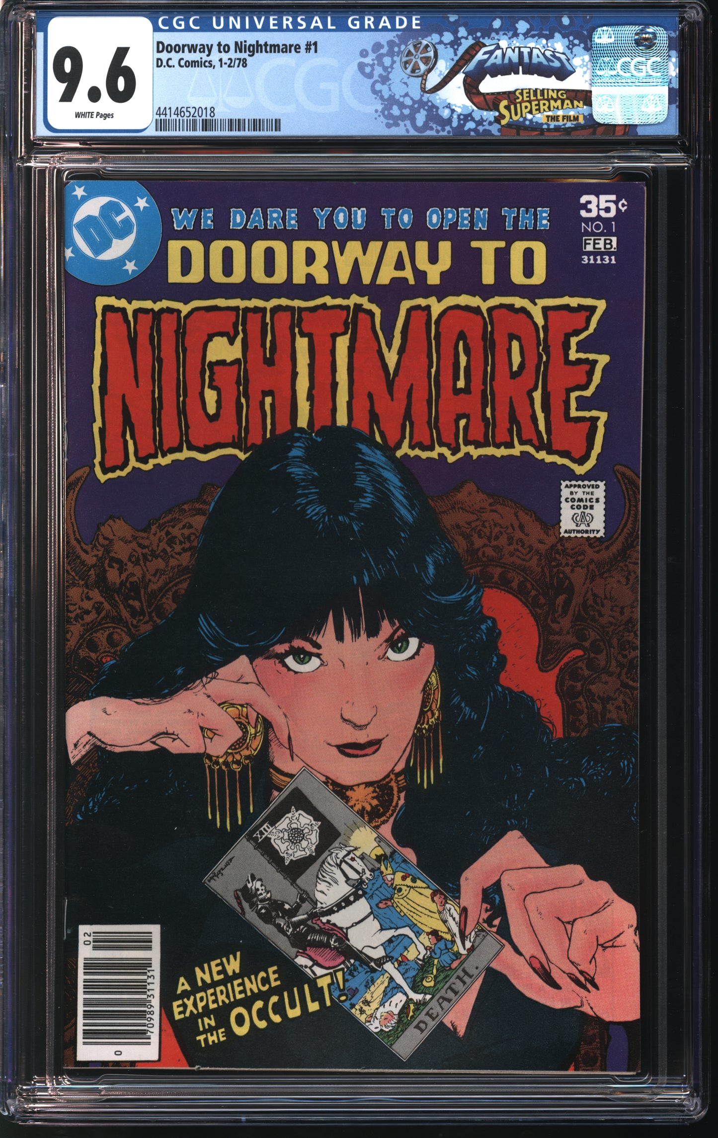 D.C Comics Doorway to Nightmare 1 2/78 FANTAST CGC 9.6 White Pages