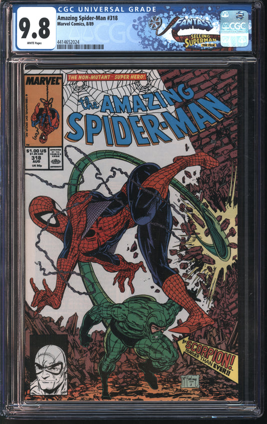 Marvel Amazing Spider-Man #318 8/89 FANTAST CGC 9.8 White Pages