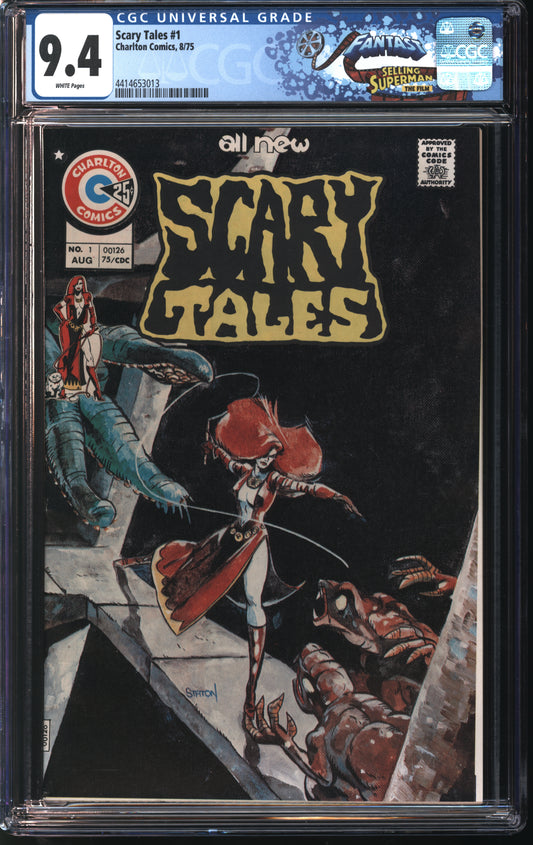 Charlton Comics Scary Tales 1 8/75 FANTAST CGC 9.4 White Pages