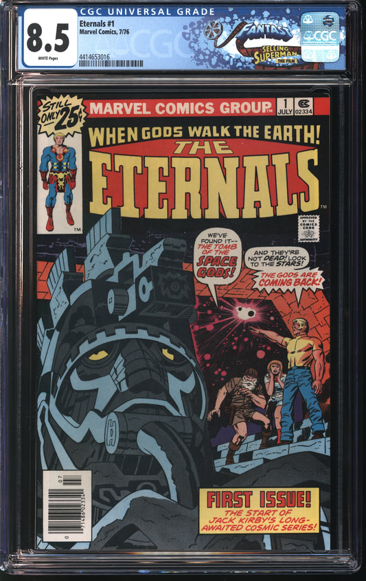 Marvel Eternals 1 7/76 FANTAST CGC 8.5 White Pages