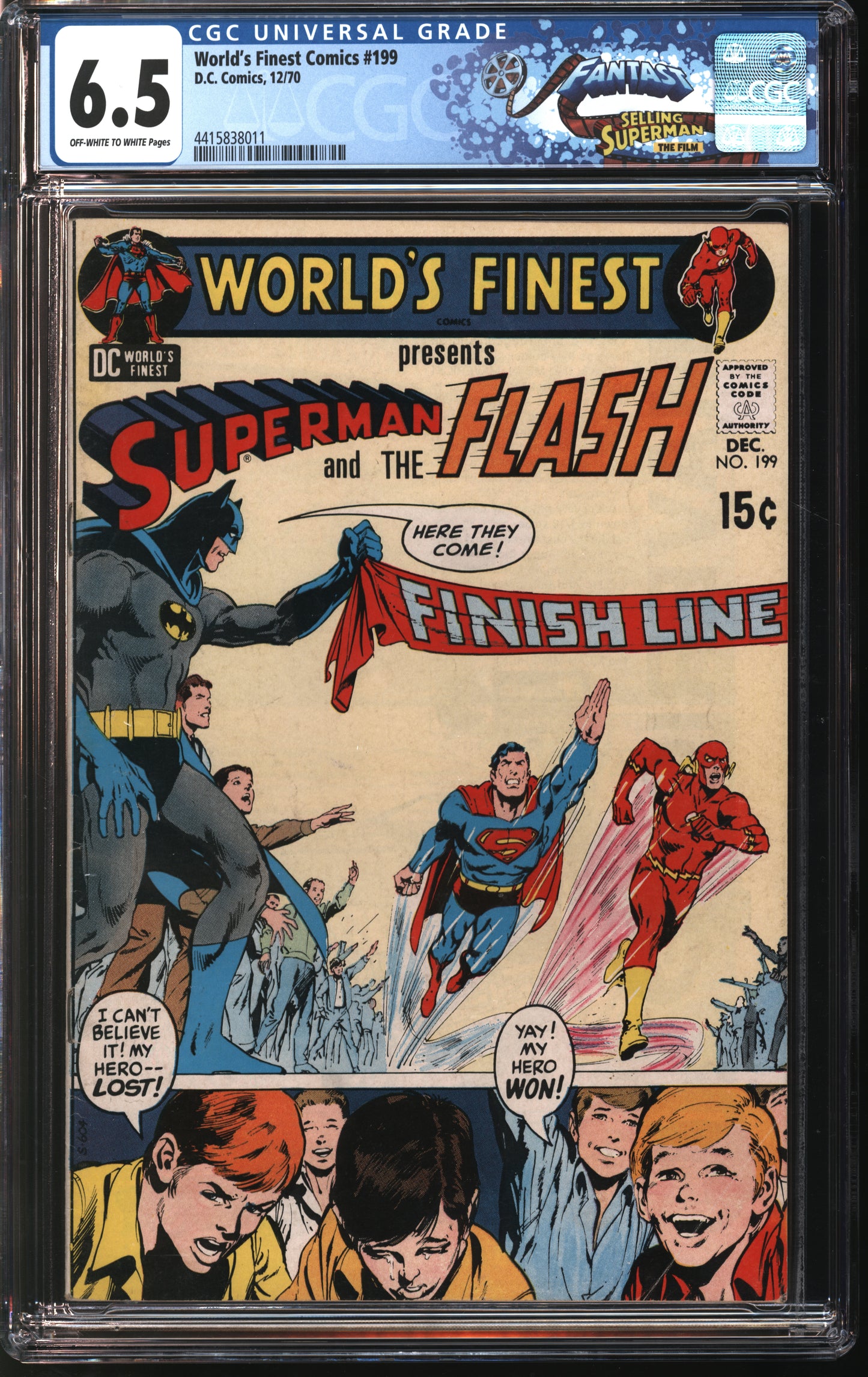 DC Comics World's Finest Comics 199 12/70 FANTAST CGC 6.5 Off White to White Pages