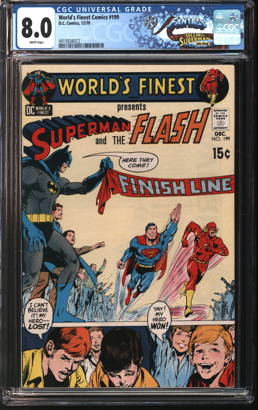 DC Comics World's Finest Comics 199 12/70 FANTAST CGC 8.0 White Pages