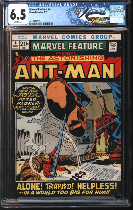 Marvel Comics Marvel Feature 4 7/72 FANTAST CGC 6.5 White Pages