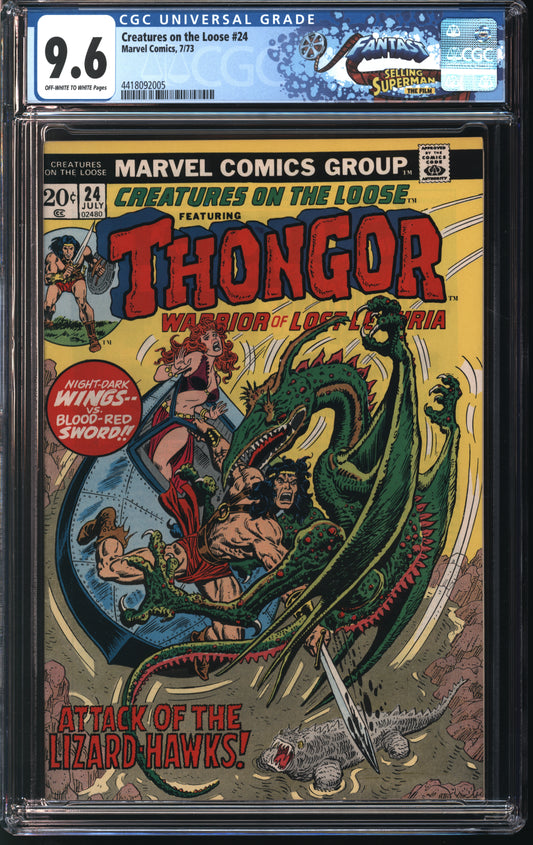 Marvel Comics Creatures on the Loose 24 7/73 FANTAST CGC 9.6 Off White to White Pages