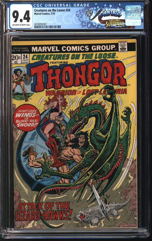 Marvel Comics Creatures on the Loose 24 7/73 FANTAST CGC 9.4 Off White to White Pages