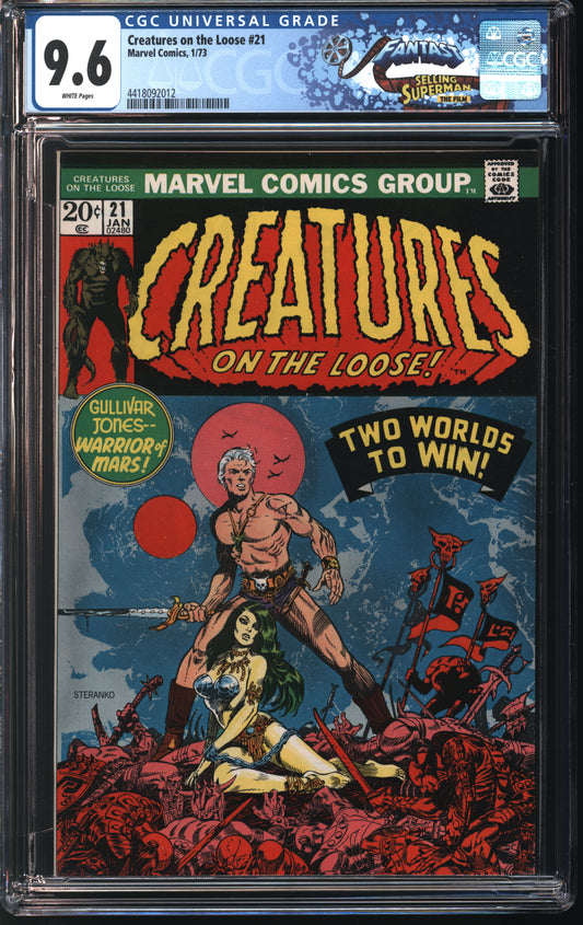 Marvel Comics Creatures on the Loose 21 1/73 FANTAST CGC 9.6 White Pages