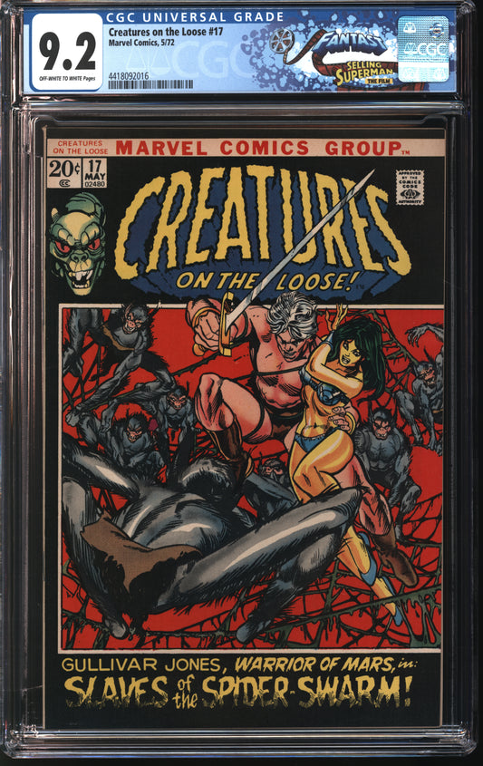 Marvel Comics Creatures on the Loose 17 5/72 FANTAST CGC 9.2 Off White to White Pages