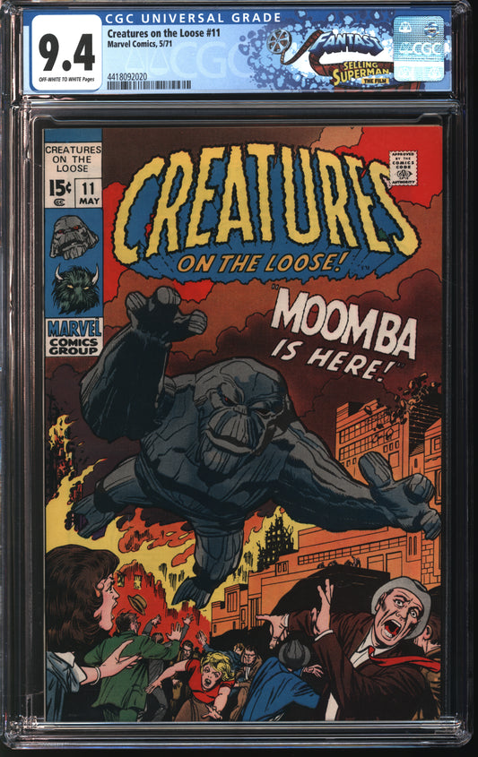 Marvel Comics Creatures on the Loose #11 5/71 FANTAST CGC 9.4 Off White to White Pages