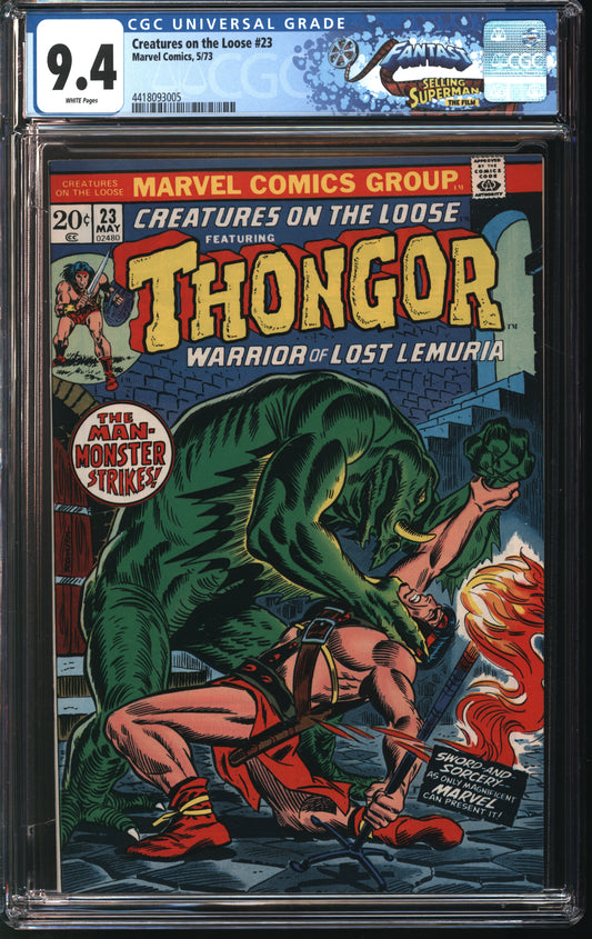 Marvel Comics Creatures on the Loose 23 5/73 FANTAST CGC 9.4 White Pages