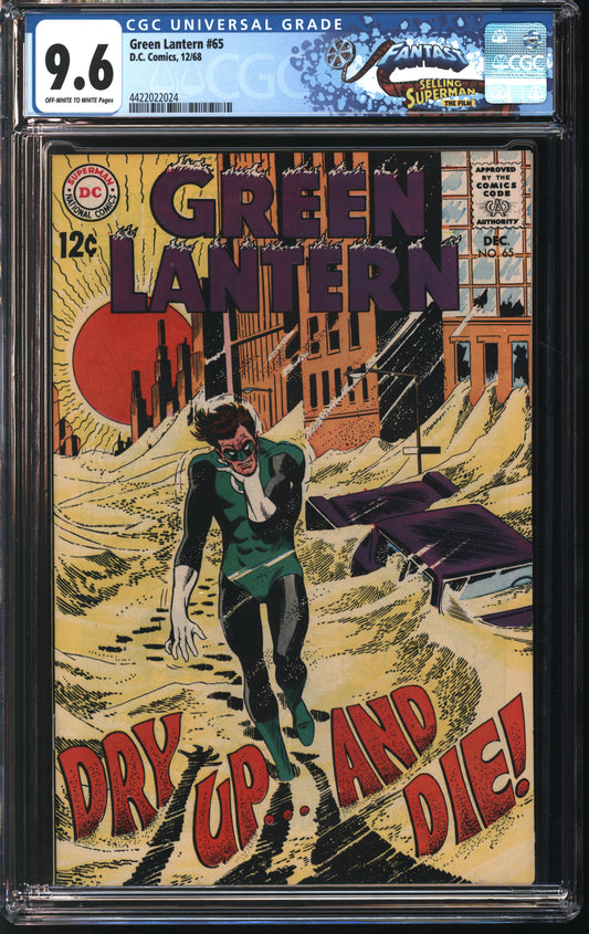 DC Comics Green Lantern 65 12/68 FANTAST CGC 9.6 Off White to White Pages