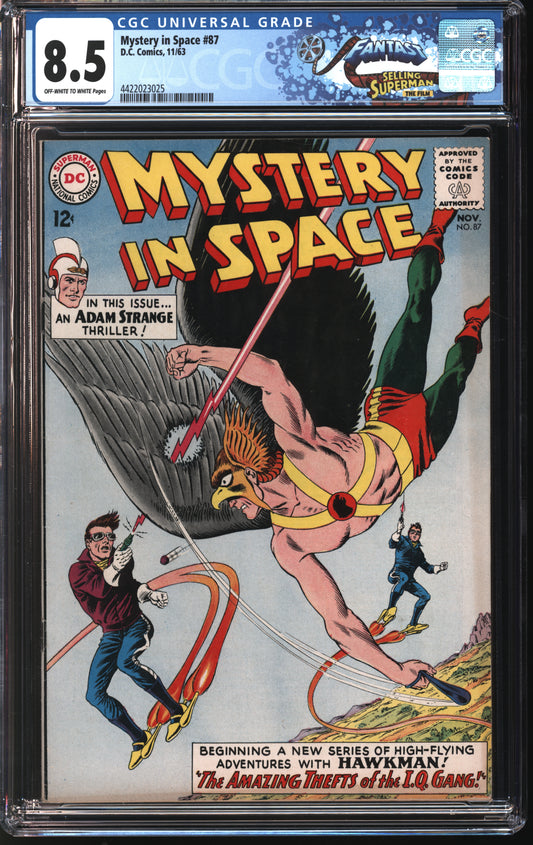 DC Comics Mystery in Space 87 11/63 FANTAST CGC 8.5 Off White to White pages