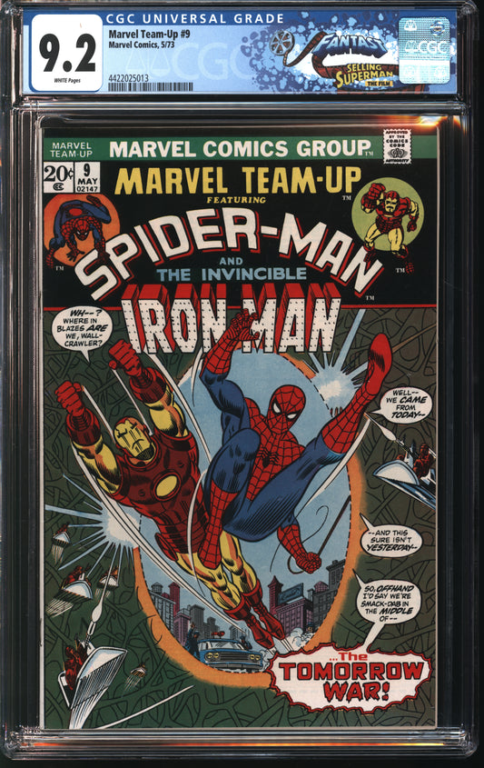 Marvel Comics Marvel Team-Up 9 5/73 FANTAST CGC 9.2 White Pages