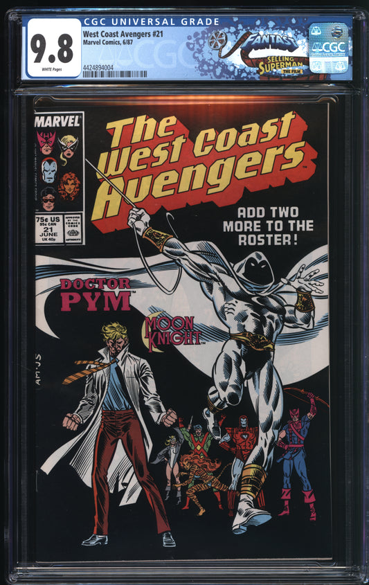 Marvel Comics West Coast Avengers 21 6/87 FANTAST CGC 9.8 White pages