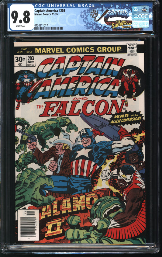 Marvel Comics Captain America 203 11/76 FANTAST CGC 9.8 White Pages