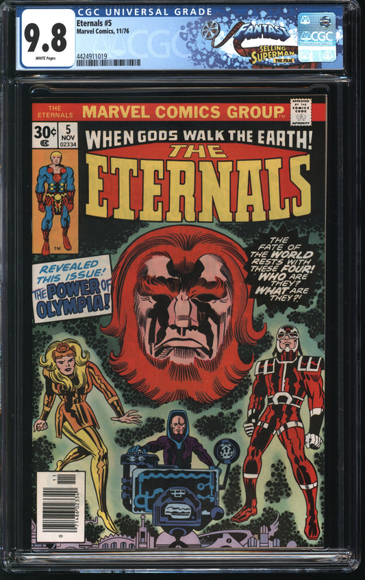 Marvel Comics Eternals 5 11/76 FANTAST CGC 9.8 White Pages