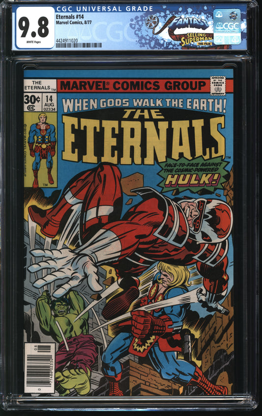 Marvel Comics Eternals 14 8/77 FANTAST CGC 9.8 White Pages