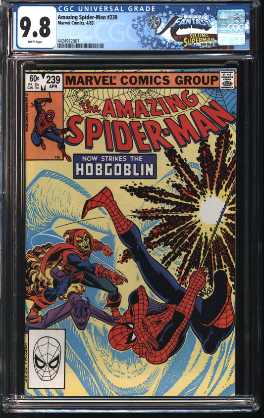 Marvel Comics Amazing Spider-Man 239 4/83 FANTAST CGC 9.8 White Pages