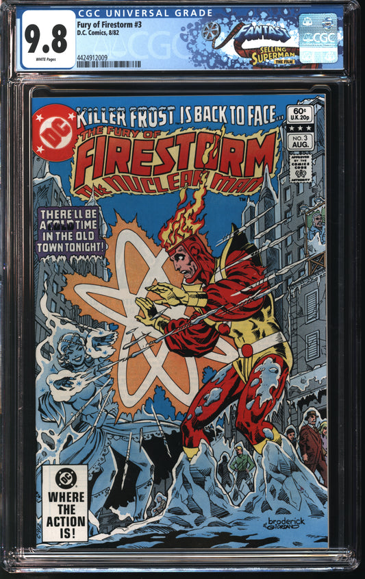 D.C Comics Fury of Firestorm 3 8/82 FANTAST CGC 9.8 White Pages