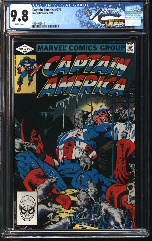 Marvel Comics Captain America 272 8/82 FANTAST CGC 9.8 White Pages