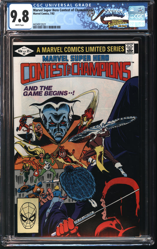 Marvel Comics Marvel Super-Hero Contest of Champions 2 7/82 FANTAST CGC 9.8 White Pages