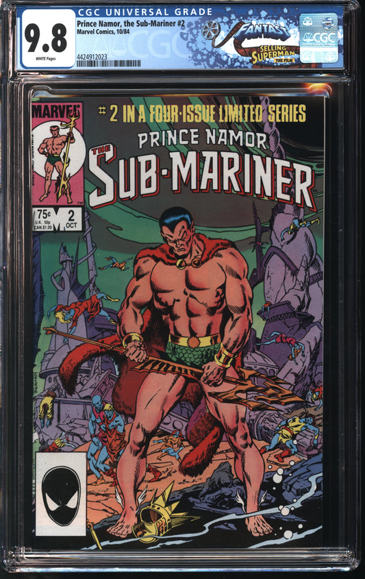 Marvel Comics Prince Namor, the Sub-Mariner 2 10/84 FANTAST CGC 9.8 White Pages