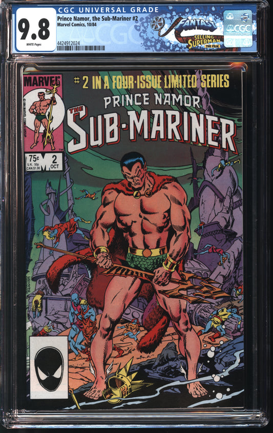 Marvel Comics Prince Namor, the Sub-Mariner 2 10/84 FANTAST CGC 9.8 White Pages