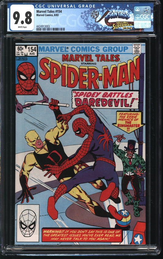 Marvel Comics Marvel Tales 154 8/83 FANTAST CGC 9.8 White Pages