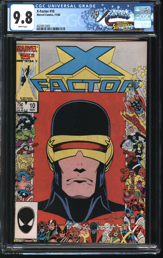 Marvel Comics X-Factor 10 11/86 FANTAST CGC 9.8 White Pages