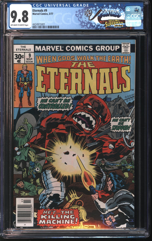 Marvel Comics Eternals 9 3/77 FANTAST CGC 9.8 White pages