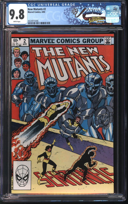 Marvel Comics New Mutants 2 4/83 FANTAST CGC 9.8 White pages