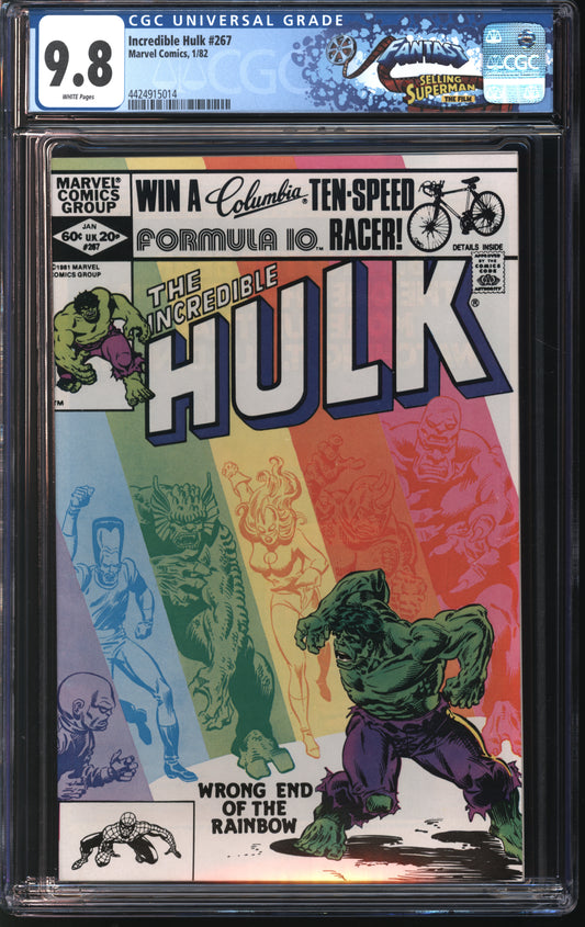 Marvel Comics Incredible Hulk 267 1/82 FANTAST CGC 9.8 White pages