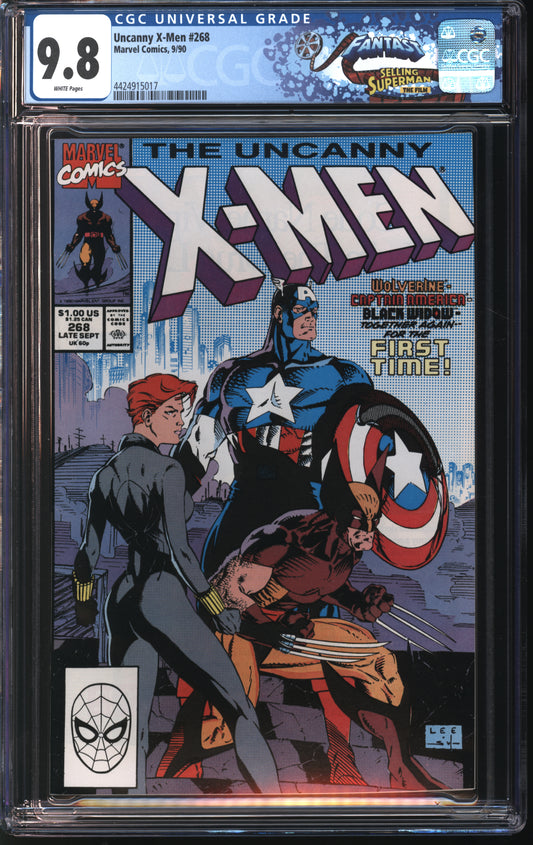 Marvel Comics Uncanny X-Men 268 9/90 FANTAST CGC 9.8 White pages