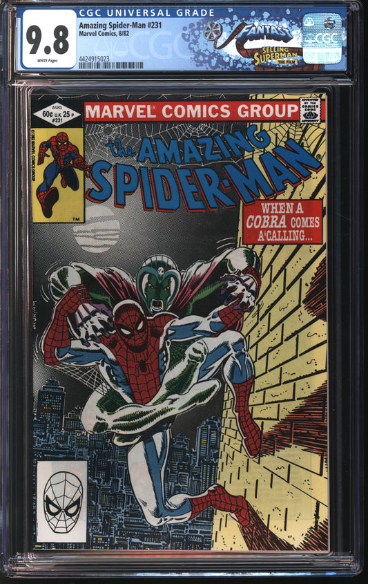 Marvel Comics Amazing Spider-Man 231 8/82 FANTAST CGC 9.8 White pages