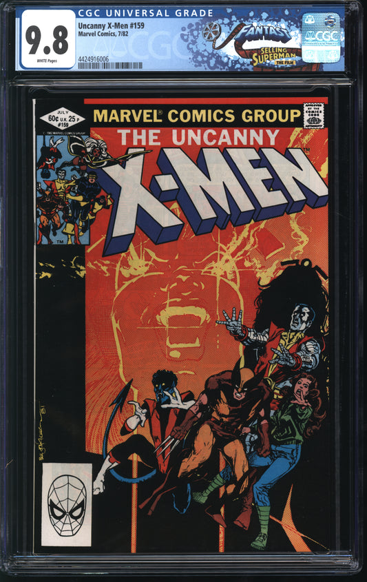 Marvel Comics Uncanny X-Men 159 7/82 FANTAST CGC 9.8 White pages