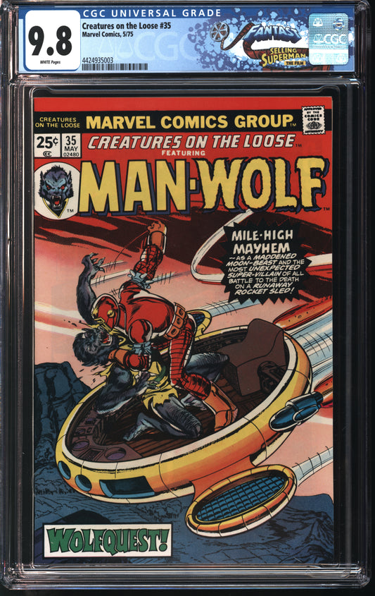 Marvel Comics Creatures on the Loose #35 5/75 FANTAST CGC 9.8 White Pages